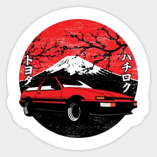 Mt Fuji Toyota Corolla AE86 Sticker